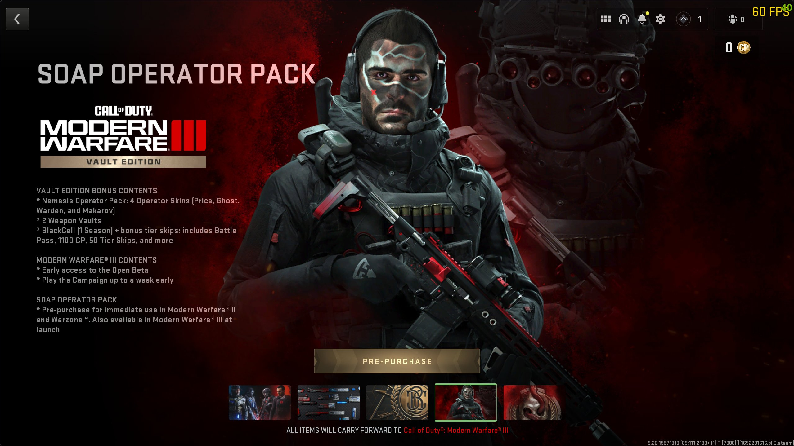 Call of Duty: Modern Warfare 3  bonusy za przedpremierowe zamówienie.